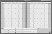 Image of Product. 30 and 60 Days (Back). Front orientation. Calendars. Wet Erase Calendar Sheets, For 30 Days.