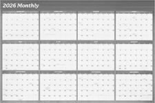 Image of Product. 365 Days (Front). Front orientation. Calendars. Wet Erase Calendar Sheets, For 365 Days.