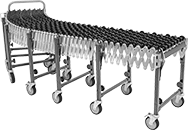 Image of Product. Shown Expanded. Front orientation. Conveyors. Flexible Skate Wheel Conveyors.