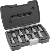 Image of Product. Front orientation. Screw, Pipe, and Stud Extractors. Tight-Clearance Extractor Sets.