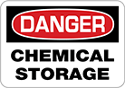 Image of Product. Front orientation. Signs. Hazardous Material Signs, Danger—Chemical Storage (English).