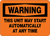 Machine and Equipment Operation Signs