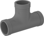 Image of Product. Front orientation. Pipe and Fittings. FM-Approved Medium-Pressure Iron and Steel Grooved-End Pipe Fittings, Tee Connectors, Grooved-End Clamp-On Male.