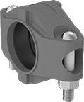 Image of Product. Front orientation. Pipe and Fittings. FM-Approved Medium-Pressure Iron and Steel Grooved-End Pipe Fittings, Clamps with Gasket, Grooved-End Clamp-On Female.