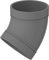 Image of Product. Front orientation. Pipe and Fittings. FM-Approved Medium-Pressure Iron and Steel Grooved-End Pipe Fittings, 45° Elbow Connectors, Grooved-End Clamp-On Male.