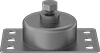 Seismic Bolt-Down Vibration-Damping Mounts with Threaded Hole