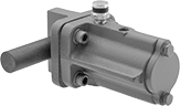 Image of Product. For 1/8" Wall Thk.. Front orientation. Vibrators. Bracket-Mount Air-Powered Vibrators for Wet Materials, Iron Body, For 1/8" Thick Wall.