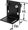 Image of Product. Front orientation. Contains Annotated. Conveyor Brackets. Illuminated Ready-To-Run Mini Belt Conveyors.