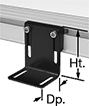 Image of ProductInUse. Front orientation. Contains Annotated. Conveyor Brackets. Ready-to-Run Mini Belt Conveyors.