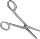 Image of Product. Style D. Front orientation. Tongs. Pliers-Handle Tongs, Flat Jaw, Straight Head, Style D.