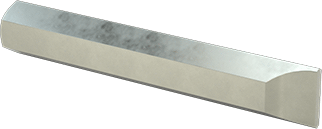 Image of Product. Front orientation. 0.158" Slotted Bit, 4 mm Hex Shank.