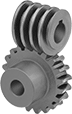 Image of System. Worm and Gear Sold Separately. Front orientation. Worm Gears. Metal Worms and Worm Gears.