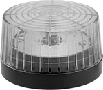Image of Product. Front orientation. Indicator Lights. Pipe-Mount Low-Profile Dome Strobe Indicator Lights.