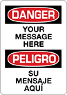 Image of Product. Front orientation. Signs. Made-to-Order Accident Prevention Signs, Danger/Peligro—Made-to-Order (English/Spanish).