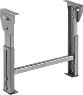 Image of Product. Front orientation. Conveyors. Stainless Steel Roller Conveyors, Stationary Stand.