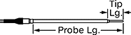 Image of Attribute. Front orientation. Reduced-Tip Thermocouple Probes for Liquids and Gases .
