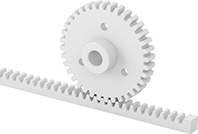 Image of ProductInUse. Front orientation. Spur Gear Racks. Plastic Spur Gear Racks.