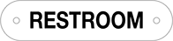 Image of Product. Front orientation. Signs. Restroom Signs, Restroom (English).