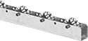 Image of Product. Front orientation. Flow Rails. Multidirectional Flow Rails, With Wheels.