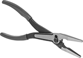 Image of Product. Front orientation. Long-Nose Pliers. Extended-Reach Long-Nose Pliers, Wide Nose Combination Jaw, Cushion Grip.