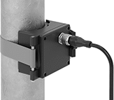 Image of ProductInUse. Sensor Shown Installed (Adapter Sold Separately). Back orientation. Noncontact Temperature Sensors. Clamp-On Noncontact Temperature Sensors for Pipe.