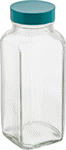 Image of Product. Front orientation. Bottles. Glass Bottles, Square.