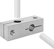 Image of ProductInUse. Front orientation. Conveyor Guide Cross Blocks. Style M.