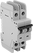 Image of Product. Front orientation. Circuit Breakers. DIN-Rail Mount Branch Circuit Breakers, 2 Poles—Toggle-Switch Style.