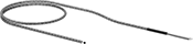 Image of Product. With Wire Leads. Front orientation. Thermocouples. Thermocouple Probes with Armored Cable for Air and Surfaces , Probes with Cable, Wire Leads.