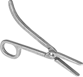 Image of Product. Style C. Front orientation. Tongs. Pliers-Handle Tongs, Flat Jaw, Straight Head, Style C.