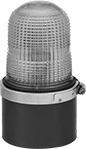 Image of Product. Front orientation. Indicator Lights. Pipe-Mount Domed Hazardous Location Strobe Indicator Lights.