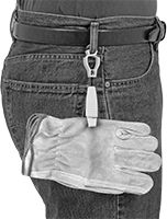 Image of ProductInUse. Front orientation. Glove Clips. Glove Clips, Clip On.