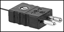 Image of Specification. Round-Pin Connector. Front orientation. ZoomedIn view. Contains Border. Round-Pin Thermocouple Connector Connection. Thermocouple Probes for Pipe, Tube, and Hose .