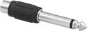 Image of Product. Front orientation. Microphone Connectors. Microphone Plug Adapters, 1/4" Plug (Male) to RCA Socket (Female).