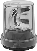 Image of Product. Zinc. Front orientation. Zinc Alloy. Pipe-Mount Revolving Indicator Lights.