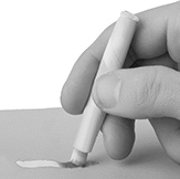 Image of ProductInUse. Front orientation. Lead-Check Swabs.