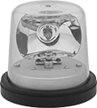 Image of Product. Front orientation. Indicator Lights. Surface-Mount Revolving Indicator Lights, Aluminum.
