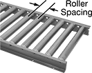 Image of Product. Front orientation. Contains Annotated. Conveyors. High-Capacity Stainless Steel Roller Conveyors, Straight Conveyor.