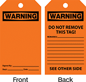 Image of Product. Front orientation. Contains Annotated, MultipleImages. Tags. Machine and Equipment Operation Tags, Warning, Blank.
