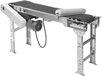 Image of ProductInUse. Front orientation. Conveyor Brushes. Adjustable Cylindrical Conveyor Brushes.