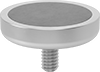 Threaded Encased Ceramic Disc Magnets