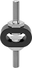 Low-Frequency Vibration-Damping Ring Sandwich Mounts