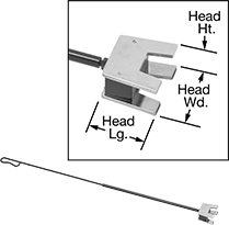 Image of Product. Horseshoe Magnet. Front orientation. Contains Annotated, Inset. Magnetic Retrievers. High-Capacity Magnetic Retrievers, Fixed Length, Horseshoe Magnet.