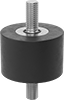 Corrosion-Resistant Vibration-Damping Sandwich Mounts with Studs