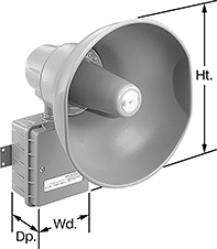 Image of Product. Front orientation. Contains Annotated. Audible Alarms. Hazardous Location Multiple-Tone Horns.