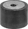 Metric Corrosion-Resistant Vibration-Damping Sandwich Mounts with Inserts