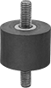 Corrosion-Resistant Vibration-Damping Sandwich Mounts with Studs
