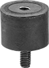 Metric Corrosion-Resistant Vibration-Damping Sandwich Mounts with Stud and Insert