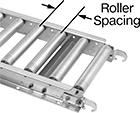 Image of Attribute. Front orientation. Contains Annotated. Conveyors. Roller Conveyors, Straight Conveyor, Aluminum Rollers.