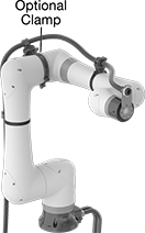 Image of ProductInUse. Shown with Robot Arm (Not Included). Front orientation. Contains Annotated. Cable and Hose Carriers. Robot-Ready Cable and Hose Carrier Kits.